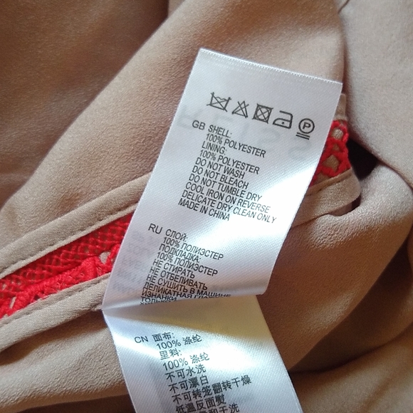 Reiss Zola Lace Overlay Scallop Edge Deep V Back Shift Dress - Picture 10 of 10